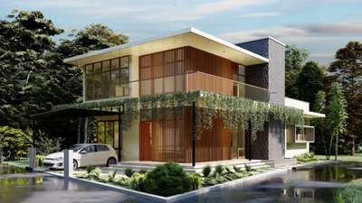 Modern Contemporary option for Residence Palakkad
#architecturedesigns 
#ContemporaryHouse 
#modernhome