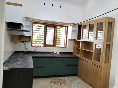 Mr Sreejesh, kannur
Modular kitchen and crockery shelf
Material:- BWP 710 grade plywood with Centurey brand lamintion and high grade pvc foam board with spray paint finish