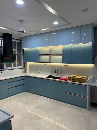 best kitchen design... finished laminate  #ModularKitchen  #Laminate  #GlassDoors  #KitchenIdeas ....8791452410