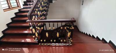 ms wood finish hand rail palakad