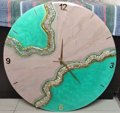 Resin geode  clock 24 inch #resin  #clocks  #clockwork