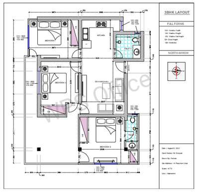 #2dlayout #2BHKPlans #FloorPlans #3BHKPlans #LAYOUT #autocad #InteriorDesigner #2dfloorplan