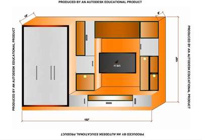 wardrobe with tv unit