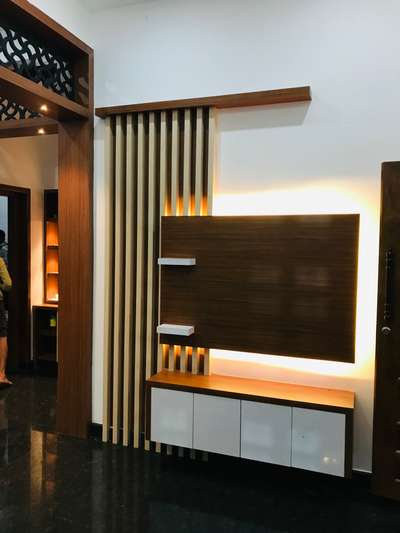 TV unit
 Plywood with maika ￼￼ 
 #InteriorDesigner  #LUXURY_INTERIOR  #tvunit
