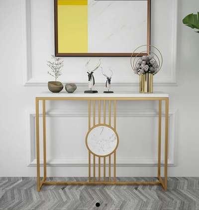 console table mett gold finish