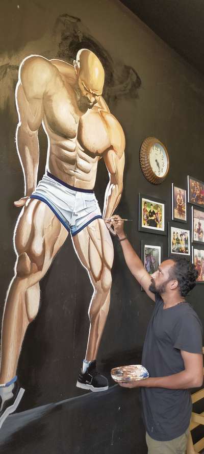 acrilic on canvas
at revelation gym fitness center. kumbidi kuttipuram