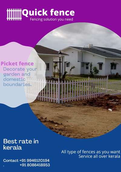 PVC picket fences for your plot