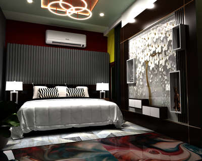 12'x15' Bedroom Interior design #LUXURY_INTERIOR #BedroomDecor #BedroomDesigns #folseeling #CelingLights #viralkolo