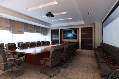 Project- Conference room. 
Design by Krystal design studio. 
City- Indore.