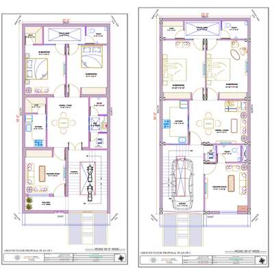 25'-0" x 54'-0" east facing house plan #houseplan #FloorPlans