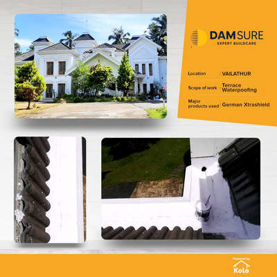 completed project

project details
Terrace waterproofing
location:Vailathur
product used:German Xtrashield

 #damsure #damsureproducts #damsurewaterproofing