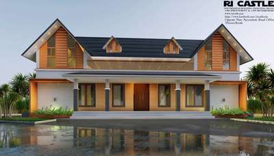 A beautiful work, Our new design, Location: Athani, Thrissur, 3BHK House, Single Storey, Total builtup area: 1797.0 sq.ft. #ricastle