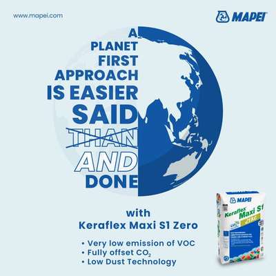 With Keraflex Maxi S1 Zero, MAPEI puts into action a simple strategy for the planet that anyone can implement with one choice. The high-performance cementitious & deformable adhesive makes it easier to build infrastructure that is earth-friendly. It's time to step up for a greener world.



 #mapei  #mapeimalppuram  #construction  #constructionchemicals  #tileadhesive  #WaterProofing  #tileworks  #tile_on_tile  #renovations