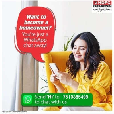 HDFC Home Loans is on WhatsApp !.Chat with us now to get your home loan related queries answered. Click https://wa.me/message/2UPYXHSJK5KBE1 to chat with us now.