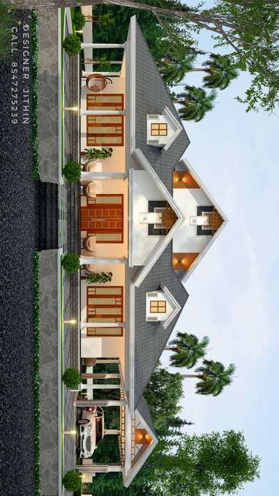 Details.
sitout, varandha, living, dining, 3bedrooms with attached bathroom, open courtyard, kitchen, workarea.
approximate :2820sqft
For 3d designs call. 8547275239