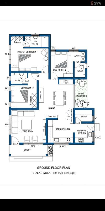 3 bedroom house  #Architectural&Interior  #keralamuralpainting  #KeralaStyleHouse
