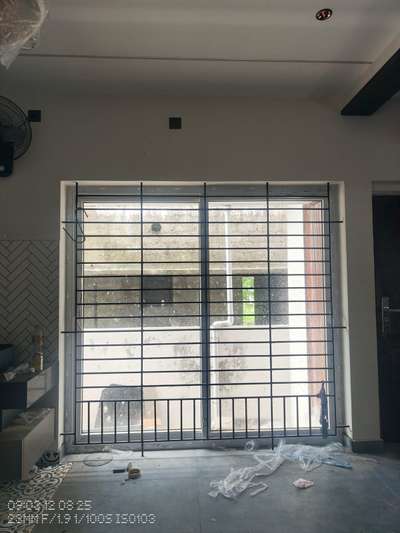 simple grill work with 12mm square rode. #window_grill  #grills  #welded_grill  #creativedesign  #modullaar_grills