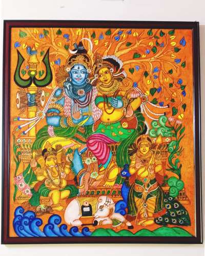 lord shiva family
Mural painting
 #muralpainting #HomeDecor  #lordshiva #muralpaintingoncanvas #wallhanging  #inderior