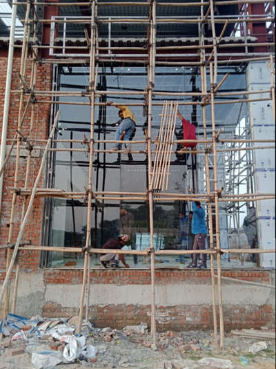 toughened glass work in progress Noida (U.P)