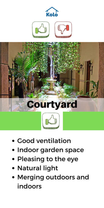 Who doesn’t love the idea of a beautiful courtyard at home?!
Tap ➡️ to view both pros and cons about courtyards before going for one.

Learn about both sides of a building element with our new series.

Learn tips, tricks and details on Home construction with Kolo Education  🙂

If our content has helped you, do tell us how in the comments ⤵️

Follow us on @koloeducation to learn more!!!

#education #architecture #construction  #building #interiors #design #home #interior #expert #courtyard  #koloeducation  #proscons