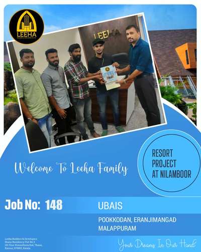 welcome to LEEHA FAMILY. 
ഞങ്ങളുടെ ഹാപ്പി ക്ലിയന്റ്സ്. Leeha builders ൽ വിശ്വാസം അർപ്പിച്ചവർ 🥰🥰😍

നിങ്ങൾ ആഗ്രഹിക്കുന്ന നിങ്ങളുടെ ഭവനം ഞങ്ങൾ നിങ്ങൾക്കായി നിർമിച്ചു നൽകുന്നു

 *LEEHA BUILDERS & DEVELOPERS*,ലൂടെ...

Plz contact:8089902878

*PLAN & 3D* ഡിസൈനിങ് മുതൽ നിങ്ങളുടെ ബഡ്ജറ്റിന് അനുസരിച്ചുള്ള *SQUARE FEET PACKAGE* ൽ *KEY HANDOVER* വരെയുള്ള എല്ലാ വർക്കുകളും ഉത്തരവാദിത്തത്തോടെ ചെയ്ത് കൊടുക്കുന്നു.
----------------------
|-- *OUR SERVICES* --| 
---------------------
👉🏻 *FREE PLAN & 3D  ELAVATION* *(After 50,000/- agreement Only)*
👉🏻 *INTERIOR DESIGINING*
👉🏻 *LANDSCAPING*
👉🏻 *SOLAR*
👉🏻 *HOME THEATRE*
👉🏻 *SWIMMING POOL*
👉 *RENOVATION*
👉 *INDUSTRIAL* *RESIDENTIAL*,
*COMMERCIAL WORK* 
👉 *LANDSCAPE*, *STEEL STRUCTURE WORK* .

For Enquiry WhatsApp/Call : 8089902878

കേരളത്തിലെ എല്ലാ ജില്ലകളിലും ഞങ്ങളുടെ സർവീസ് ലഭ്യമാണ്...
പണിയു നിങ്ങളുടെ സ്വപ്ന ഭവനം നിങ്ങളുടെ ഇഷ്ടാനുസരണം ‼🏘

#leehabuilders #leehaconstruction
#constructionsite #home #HouseDesigns #ElevationHome #SmallHouse