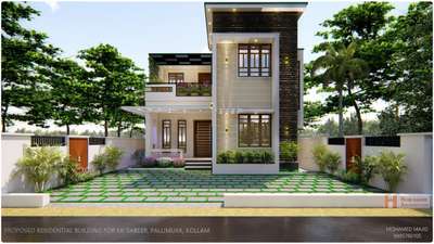 Proposed Residential Building for Mr Sabeer, Pallimukk, Kollam.