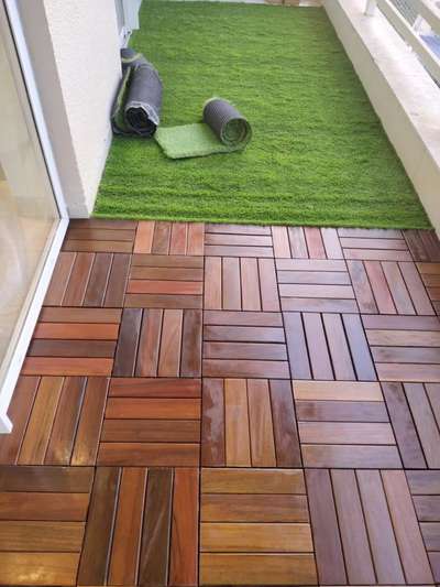 Artificial grass with Decktile combination what a gorgeous look