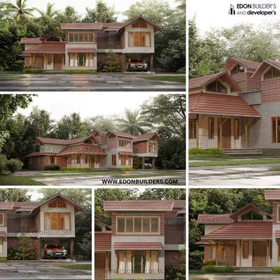 Marvelous Exterior tropical Architecture 
client Mr Vinood 
Area 2700 sft 
 #exteriordesigns  #tropicalgarde  #architeture  #HouseDesigns  #dreamhouse  #porotherm  #porothermbricks  #wienerberger