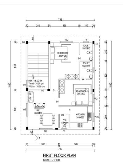 floor plans for a G + 2 floor building for personal use and rental apartment on the top floor.

first floor - 2 BHK apartment for the owner to live or rent out to potential tenants.

second floor - Two 1 BHK flats to rent out to generate income.

Interior design | Construction | Contrating
 #plan
#floorplan
#CAD
#buildingplan 
#HouseConstruction 
#house
#home