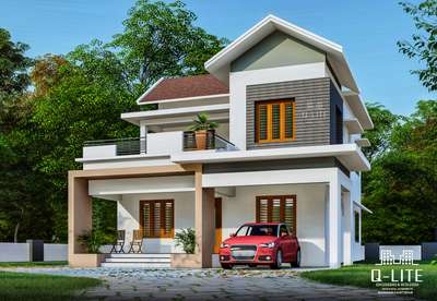#budgethome  #exterior_  #3Ddesign #KeralaStyleHouse #MixedroofStyle