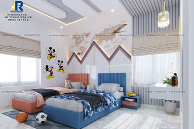 #KidsRoom  #kidsroomdesign  #kidsroominterior  #BedroomDesigns  #childrensroom  #modularwardrobe