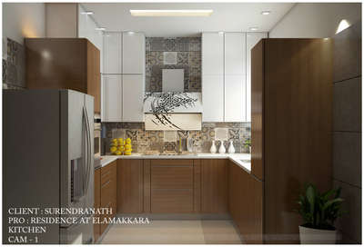 Revel in the U-Shaped Designer Kitchen Brilliance at Skylane Apartments, Crafted to Perfection by Silent Valley Interior