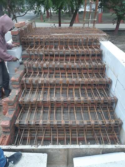 Heavy structure construction NGO mess HPA Madhuban.  #AAC BLOCK Chunai and gypsum plaster inside and sand cement mixture plaster outside include in rate. Stair not include in rate and charged extra