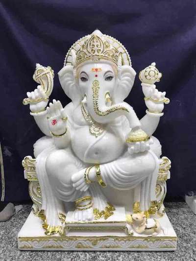 gold work marble Ganesha