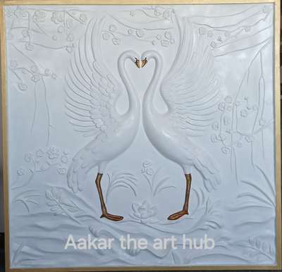 A beautiful pair of swan Relief Wall art for your home- order now.
size 4x4 feet.