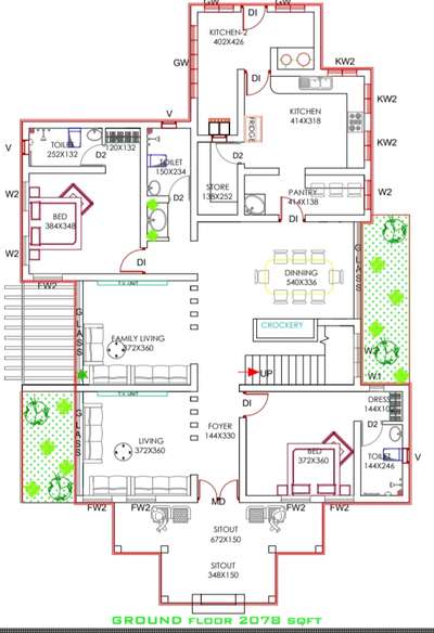 2000sqft plan