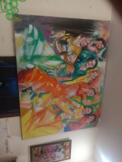 DANDIYA CANVAS PAINTING