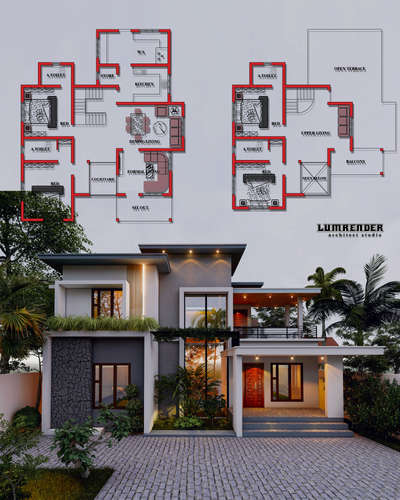 Contemporary style home plan
കൂടുൽ പോസ്റ്റ് കാണാൻ ഫോളോ ചെയ്യൂ ---

GF:1536 Sqft FF:911Sqft

Client: KAMAL

#lumrender GROUND FLOOR

▲ SITOUT

▲ FORMAL LIVING

▲ COURTYARD

▲ DINING/F.LIVING

▲ MASTER BED ATTACHED TOILET, DRESSING

▲ 2nt BED ATTACHED TOILET

▲ KITCHEN

▲ WORK AREA

▲ STORE

FIRST FLOOR

▲ BALCONY

▲ 3rd BED ATTACHED TOILET, DRESSING

▲ 4th BED ATTACHED TOILET

▲ UPPER LIVING,SEEN BELOW

#kerala #keralaarchitecture #keralahomes #keralahomeplanners #architecture

#construction #keralaarchitects

#keralacontractors #keralatropicalarchitecture

#tropical #landscape #construction

#mangloretiles #rooftiles #trusswork

#landscapearchitecture