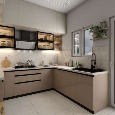 #ModularKitchen  #LShapeKitchen