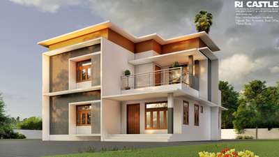 Our new design, Single family residential building, Location: Orumanayoor, Thrissur. Built up area: 1680 sq.ft. #ricastle  #ContemporaryDesigns  #ContemporaryHouse  #best_architect  #Best_design