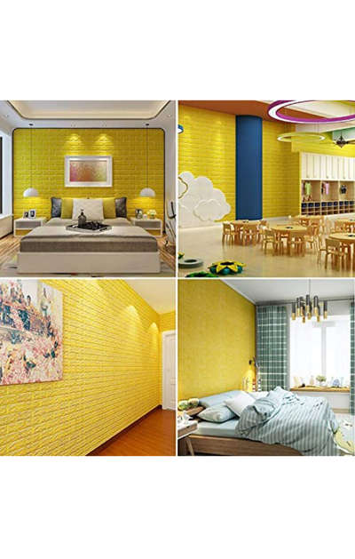 #3D pvc foam wallpaper - brick desing
In just @150.per pcs
- colour :- Yellow
- size 70X77 (5.88 sq. Feet area covered by one peice of wallpaper)

#HomeDecor #WallDecors  #3DWallPaper #3d #wallpaperprice #WallPutty #wholesale #yellow
#brickwallpapers #home #decor