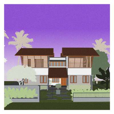 Sabari surya residence kumbalam   #architecturedesigns  #kochikerala #Architect #SlopingRoofHouse #keralatraditional