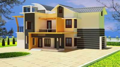 exterior of house designed in 3ds max 
 #exterior_Work  #HouseDesigns  #instahome  #Architectural&Interior  #3dsmaxdesign