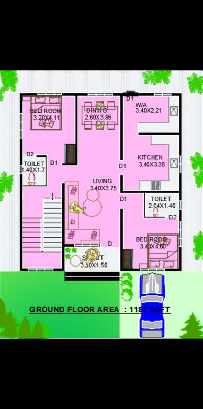 #HouseDesigns  #houseplan 2d #plandesignHouse_Plan