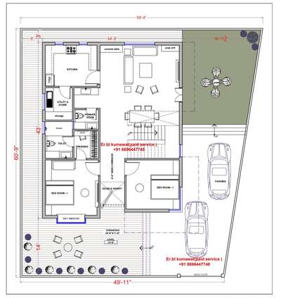 34X43 North facing vastu plan
#houseplan #elevation #floorplan