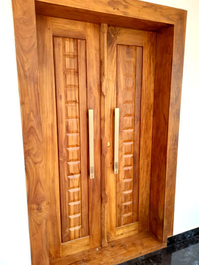 Teak kerala doors  #greenwoods #keralawood #TeakWoodDoors #DoubleDoor