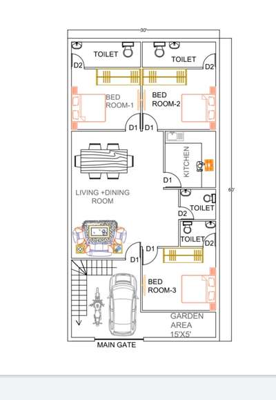 30x60 house plan