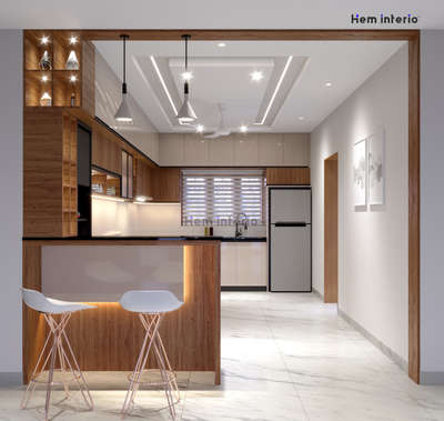 #ModularKitchen #OpenKitchnen #LShapeKitchen #kitchencabinets #kitchen3ddesign #KitchenInterior #KitchenIdeas  #heminterio #interiordesignersinkochi