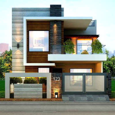 Duplex House Design and Elevation