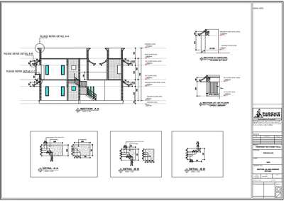 Detailed Sectional Drawings of proposed Two Storey villa @Ernakulam